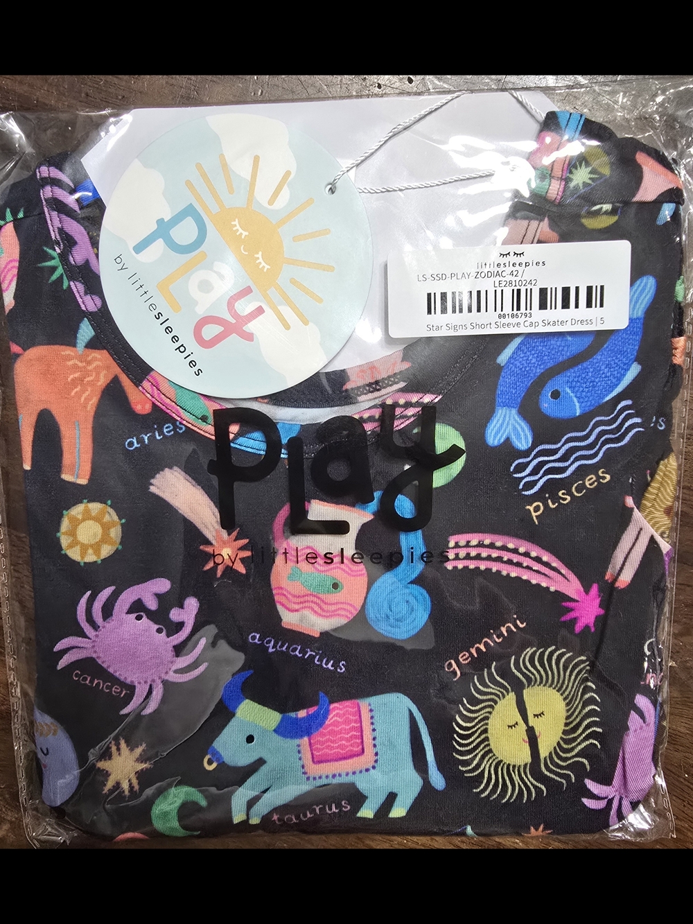 Little Sleepies Black Zodiac Skater Dress